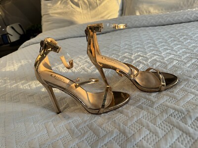 Olivia Ferguson Rose Gold Strap Stiletto Heels Women's Formal