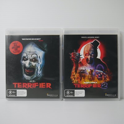 Terrifier & Terrifier 2 (Blu-ray, Region B) Damien Leone Art The Clown Horror