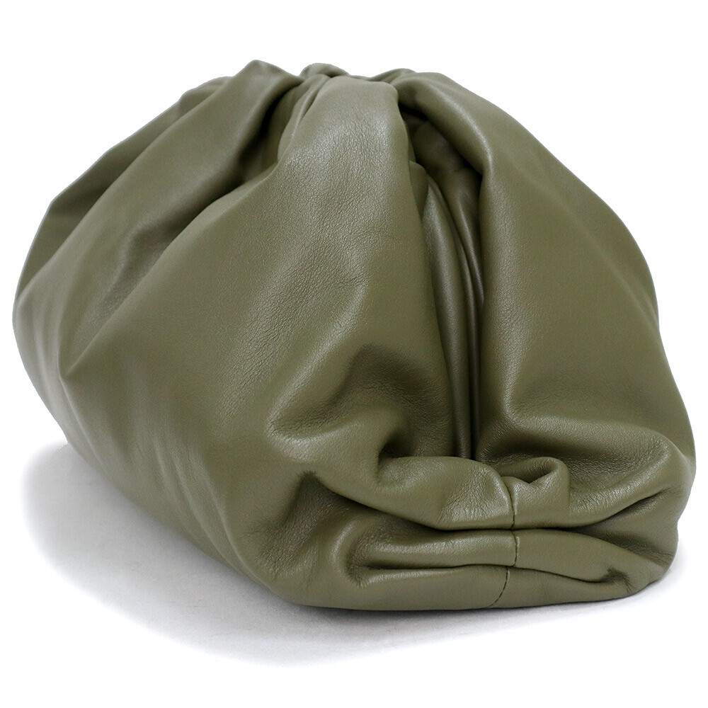 BOTTEGA VENETA The Pouch Clutch Calfskin, Khaki 576227 | eBay