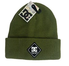 DC SHOES Unisex  s Beanie Hat Green One Size New
