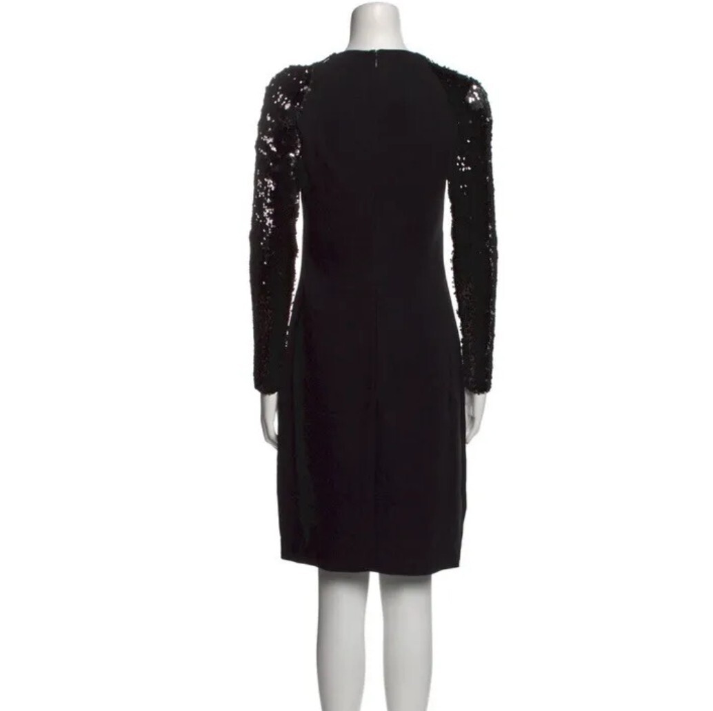 NWT MSRP $600 NK32 Naeem Khan Cocktail Dress Designer Dress Size 2 Black  Sequins | eBay
