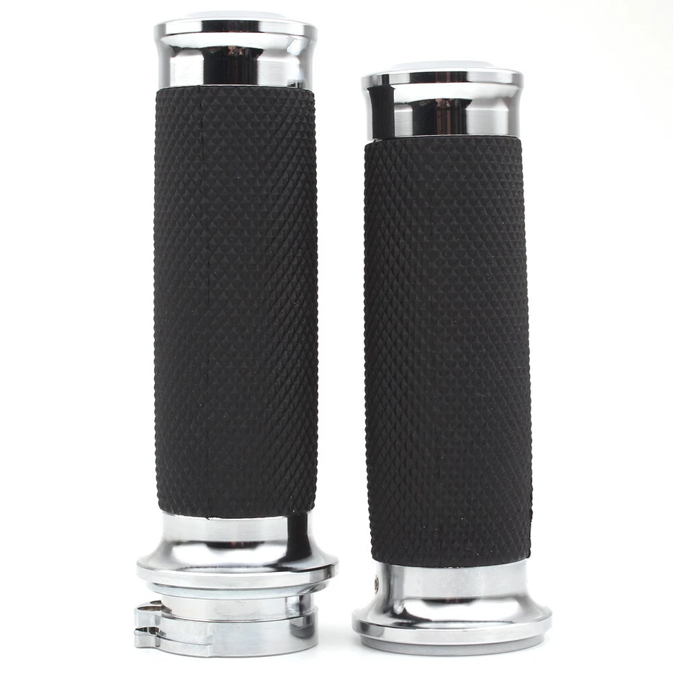 Motorcycle Handlebar 1" Hand Grips For Harley Road King Softail Sportster Dyna - Image 3 of 4