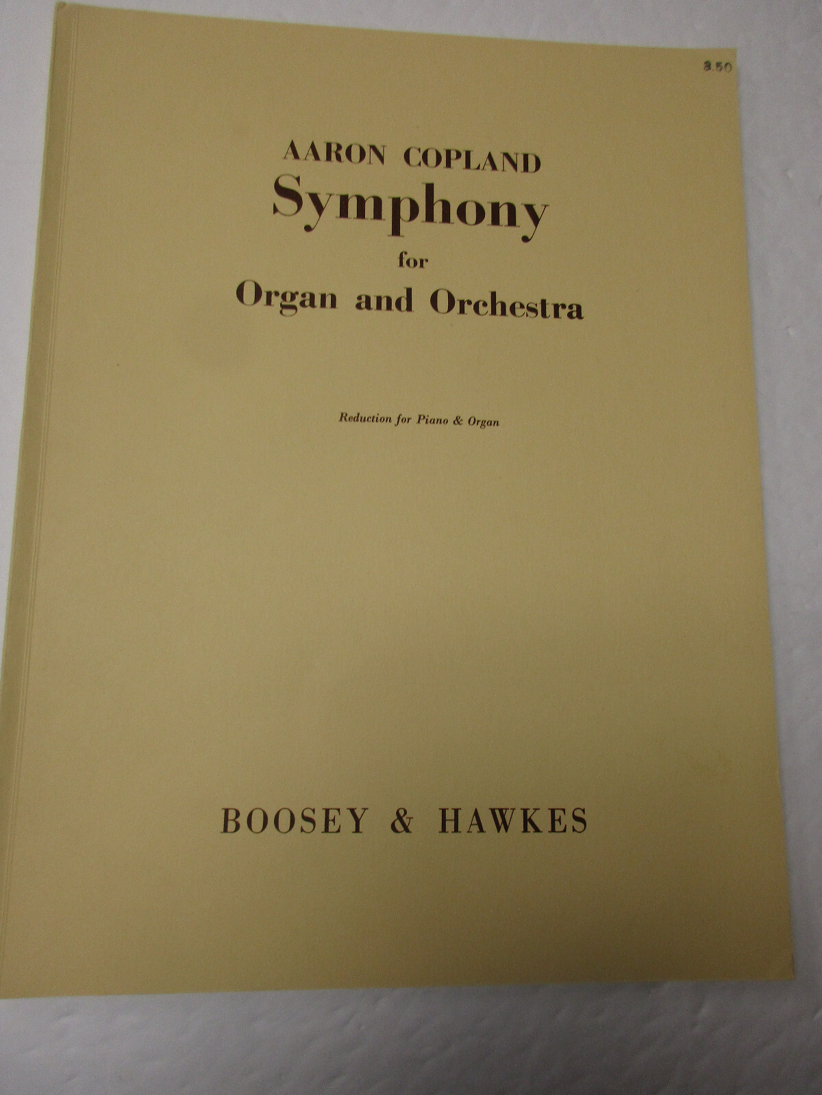 Spartiti di Aaron Copland per Organo e Orchestra