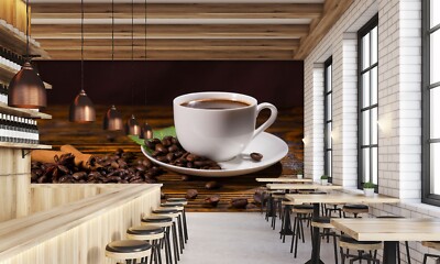 3D Original Coffee A5355 Business Wallpaper Wall Murals Self-adhesive Commerce