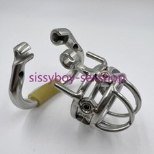 Male Stainless Steel Stealth Lock Chastity Device Cage Lock Ring Chastity Belt