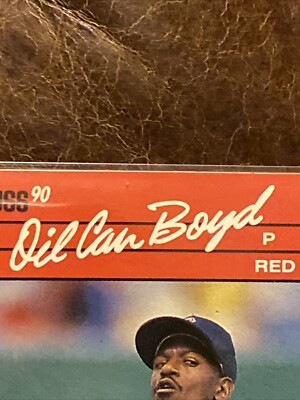 1990 Donruss Oil Can Boyd Of Red Sox 633 Baseball Card Missing