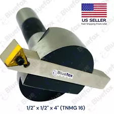 2.5" Fly Cutter R8 Shank for Bridgeport Milling Machine + 1/2" X 4" Indexable