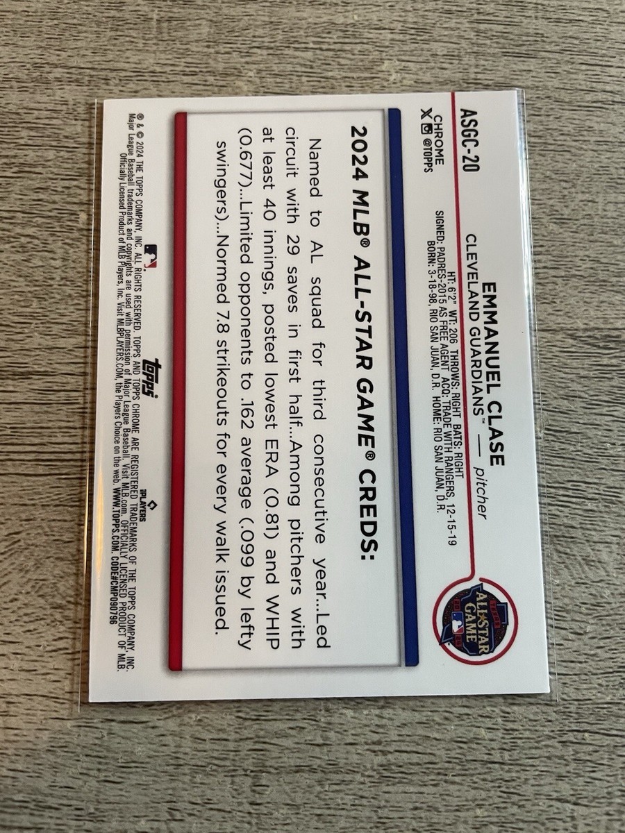 Emmanuel Clase 2024 Topps Chrome Update #ASGC-20 All-Star Game