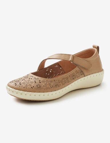 RIVERS - Womens Shoes -  Leathersoft Jayde Lasercut Mary Jane - Picture 1 of 5