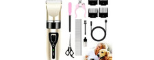 Dog Cat Pet Grooming Kit Rechargeable Cordless Electric Hair Clipper Trimmer Set