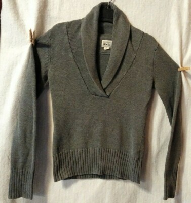 Converse One Star Women's S Gray 100% Cotton Shawl Collar