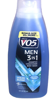 o VO5 FOR MEN オーデコロン 120ml VO5 Alberto Men 3 in 1 Shampoo Conditioner Body Wash Ocean Surge