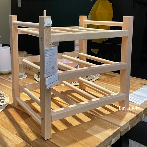Ikea HUTTEN 9-bottle wine rack, solid wood 13 3/8x 11 3/4x 13" BRAND NEW - Picture 3 of 3