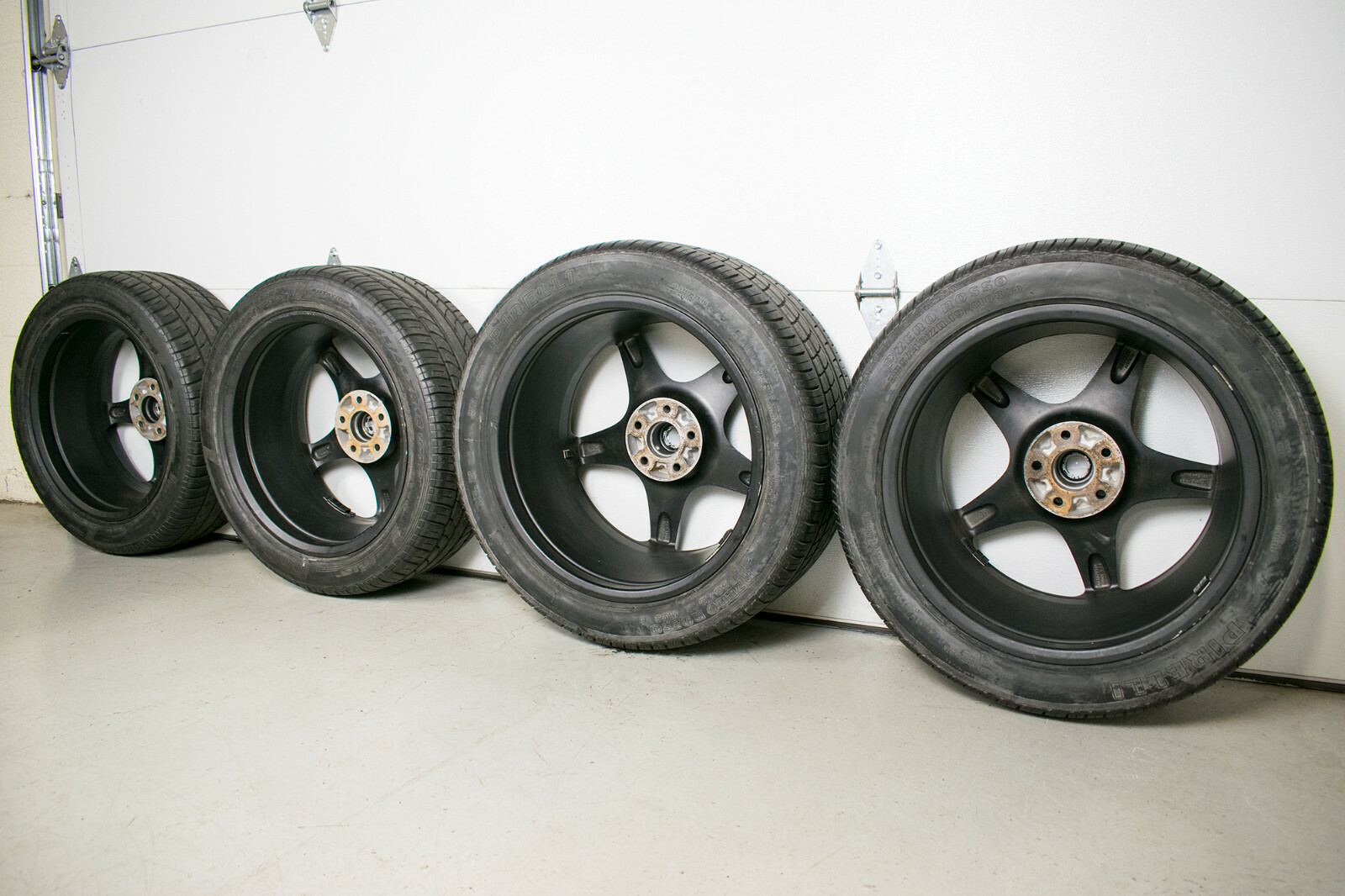 GENUINE OEM BBS 18/19" BLACK WHEELS FOR FERRARI 456/550 RD176/RD177 SET OF FOUR 