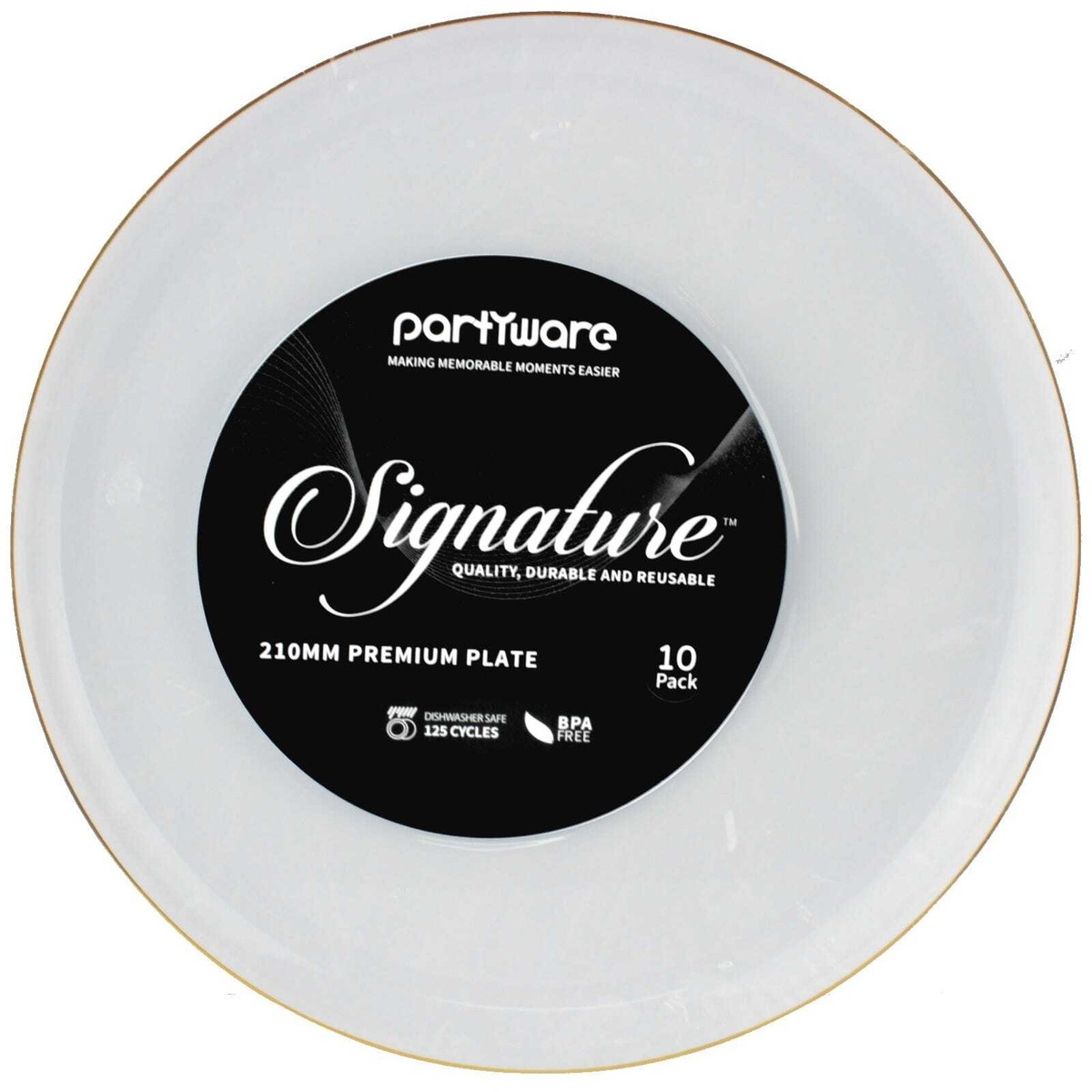 Elegant Gold Foil Confetti Dinner Plates - 10 Pack Of 9 Inch Disposable Party Plates For Celebrations