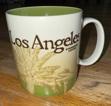 STARBUCKS Coffee Cup Mug LOS ANGELES ~ 2010 Global Icon Collectors Series 16 OZ