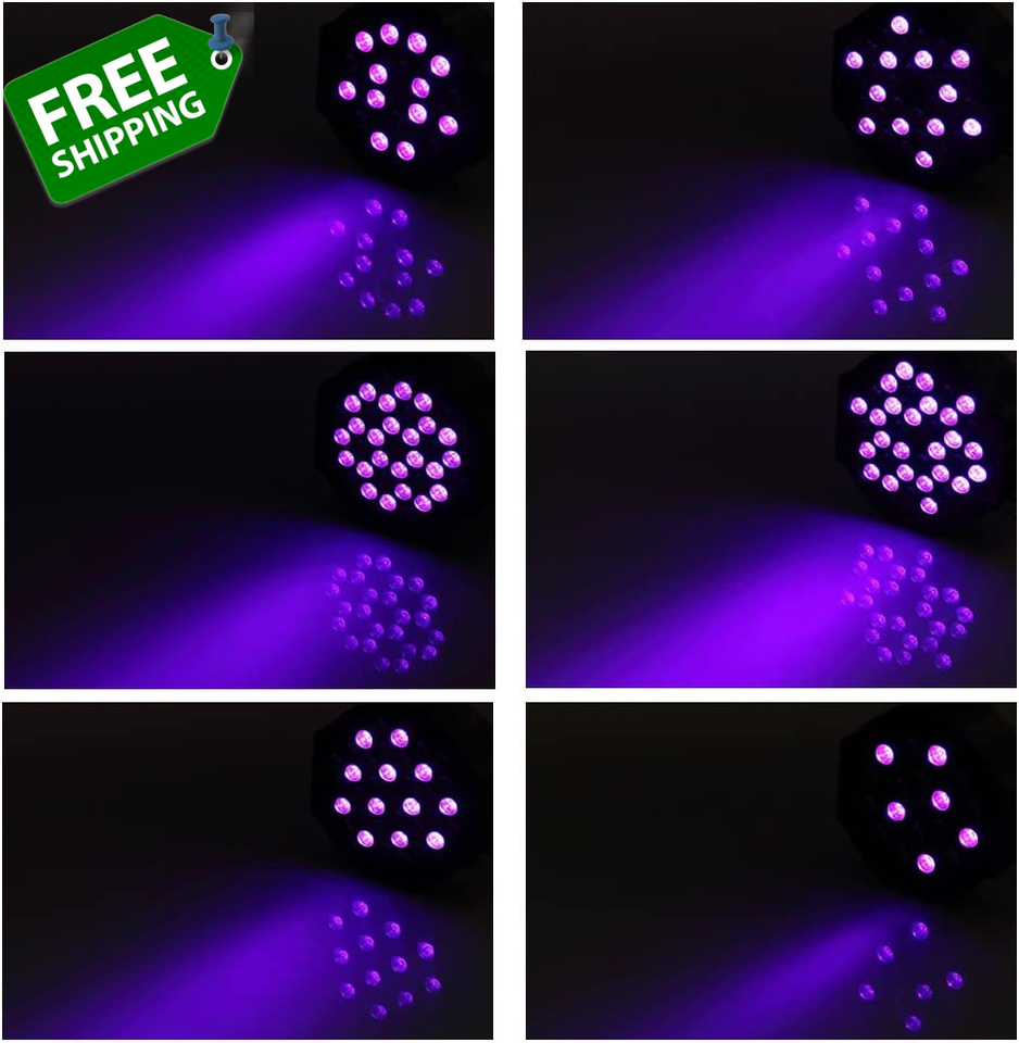 36LED Black Lights, 72W UV Stage Lights Blacklight with Glow in the