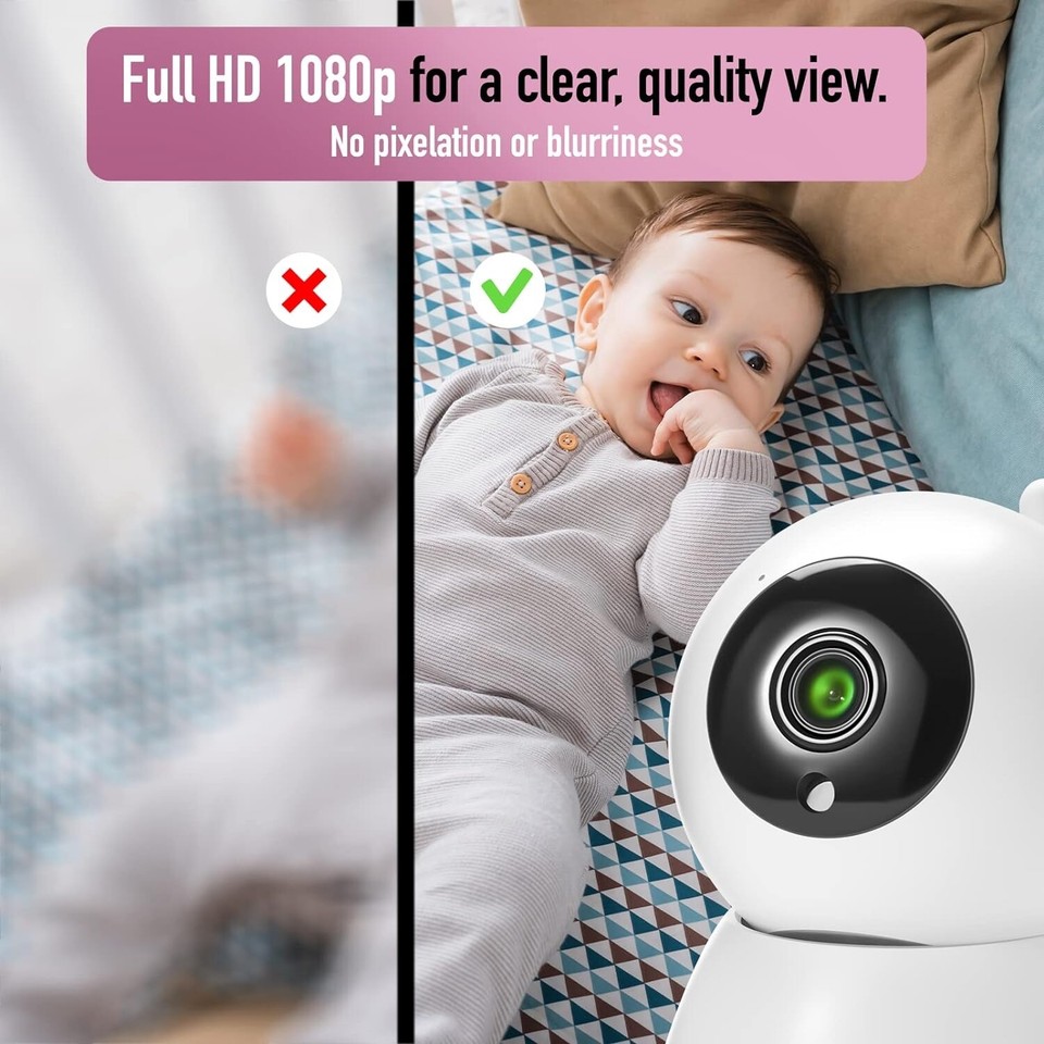Sainlogic High Tech 5" LCD HD 1080P Night Vision TalkBack Baby Monitor