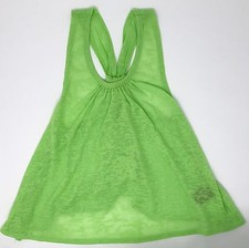 Girl's Urban Groove Open Back Dance Tank Size Medium Child Bright Green