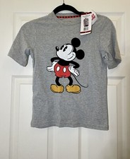 NWT Disney MICKEY Mouse BOY'S Top Shirt Tee Gray SIZE 8 NEW WITH TAGS