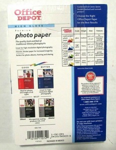 New 100 Sheets Of 4 X6 Office Depot Photo Paper High Gloss Inkjet Printers 10199110749 Ebay