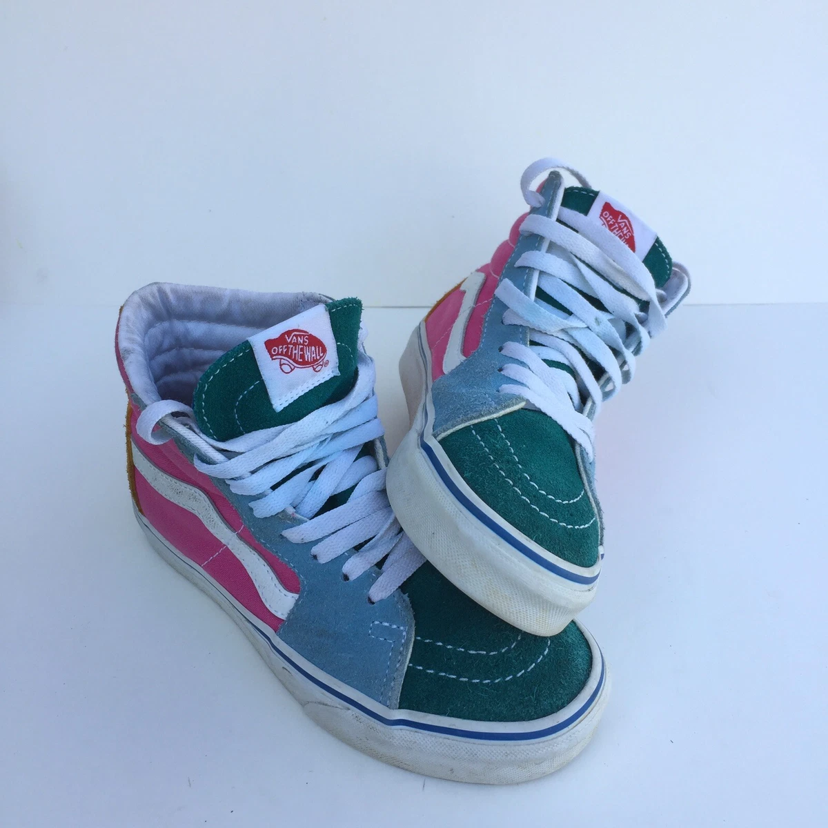 Vans Off The Wall Old Skool Hi Top Canvas Suede 500714 Size 3.5 M Size 5.0 W