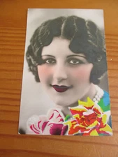 Postcard postcard fantasy portrait of young woman