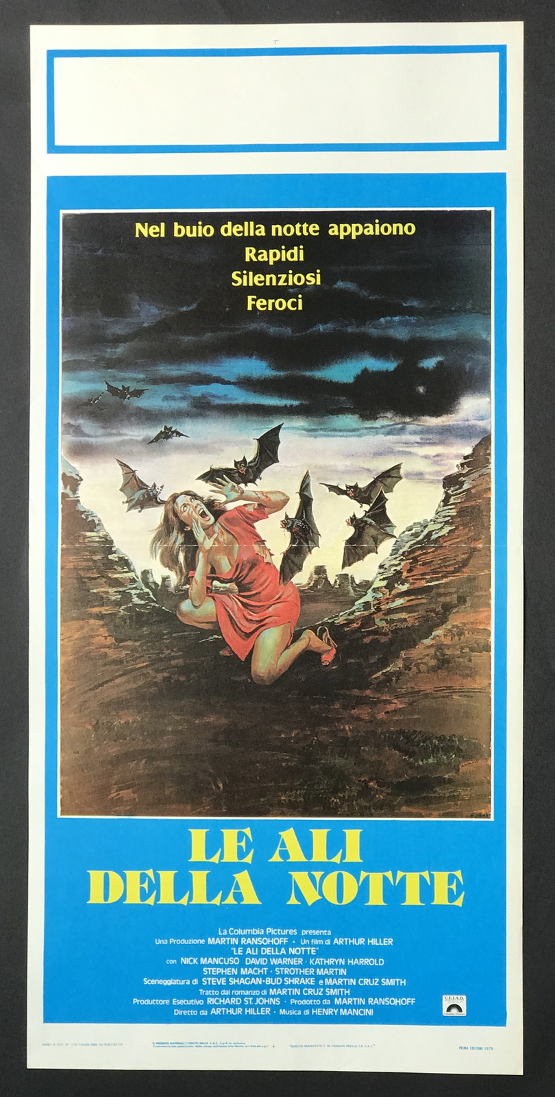 Locandina originale film Le ali della notte (1979) - Regia di Arthur Hiller