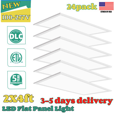2x4FT LED Flat Panel Light,8400LM 75W 5000K Dimmable Drop Ceiling Office Lights