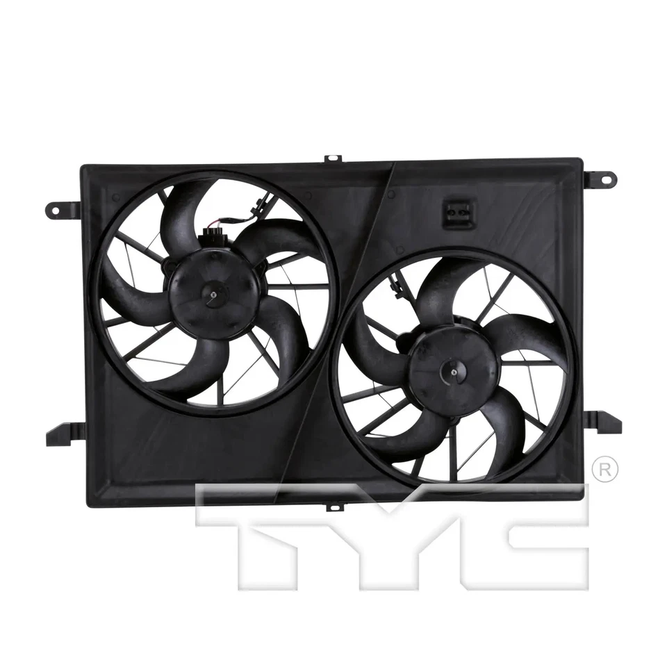 Conjunto de ventilador de radiador y condensador doble TYC 621930 Foto 2 de 4