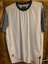 Omen Bluse, Thomas i Punkt, weiss, schwarz weiss gestreift.