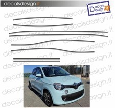 Adesivi replica fasce strisce Renault twingo celeste kit completo 8 pz. DX e SX
