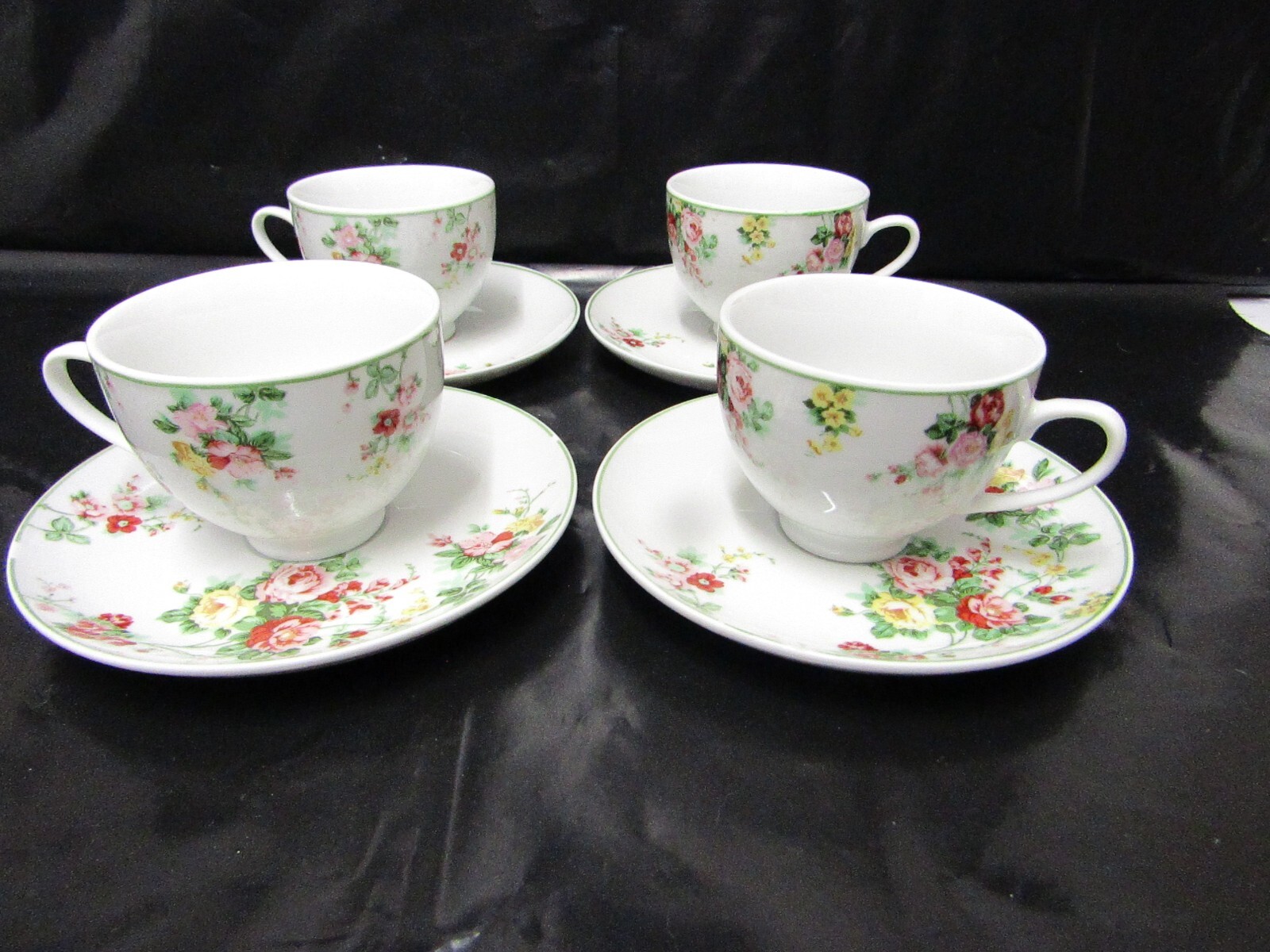 Waterside Fine China Tea Set consisting of 4 cups saucers (O) eBay
