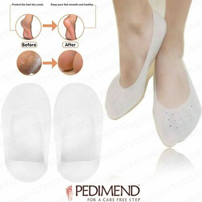 PEDIMEND Silikon feuchtigkeitsspendende Gel-Socken Fußschutz rissige Fersenzehen 1 PAAR