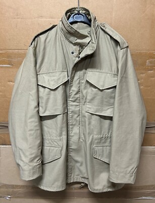 GENUINE US 80s ALPHA INDUSTRIES M65 FIELD JACKET MADE IN USA TAN
