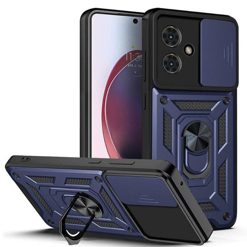 For Motorola Moto G04 G24 G34 G54 G84 Armor Case Slide Camera Ring Stand Cover - 第 2/14 張圖片