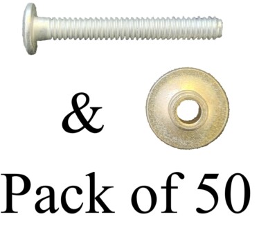 Peterbilt 379 Huck Lockbolts & Collars - 1/4", Large Flange, Zinc, Pack Of 50