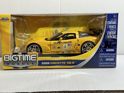 JADA BIGTIME MUSCLE BTM 2005 CHEVROLET CORVETTE C6-R 1:24 YELLOW