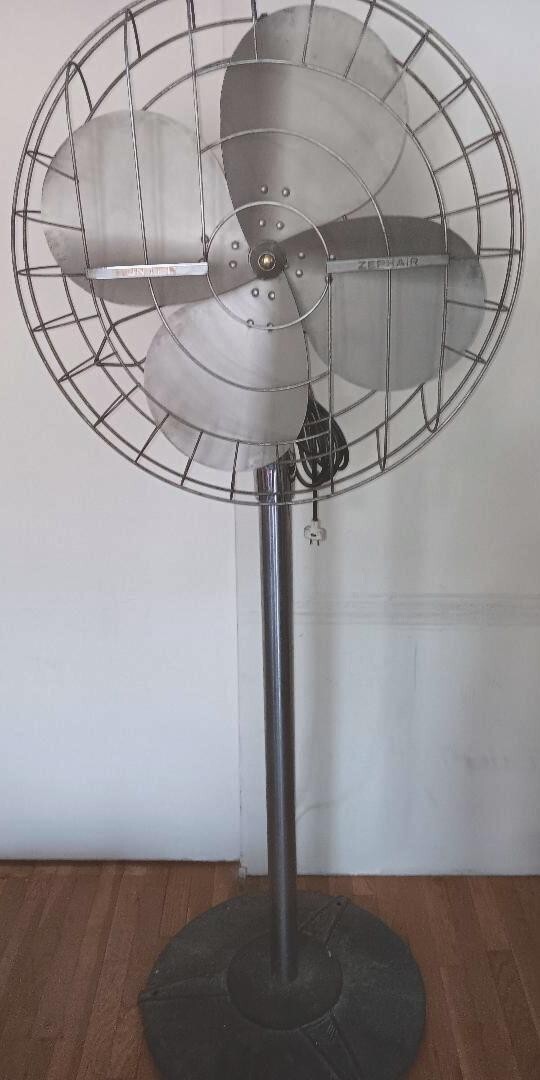 Huge Vintage Industrial Hunter Zephair Pedestal fan 1950's. eBay