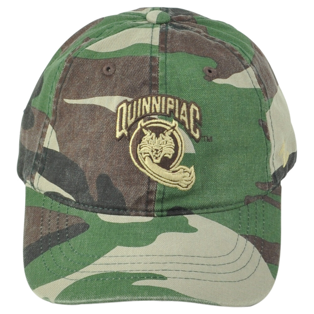 NCAA Quinnipiac Bobcats Camo Curved Bill Adjustable Hat for Adults