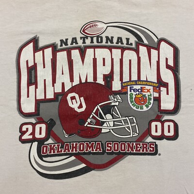 Oklahoma Sooners 2000 National Champions T-Shirt Youth Medium (10
