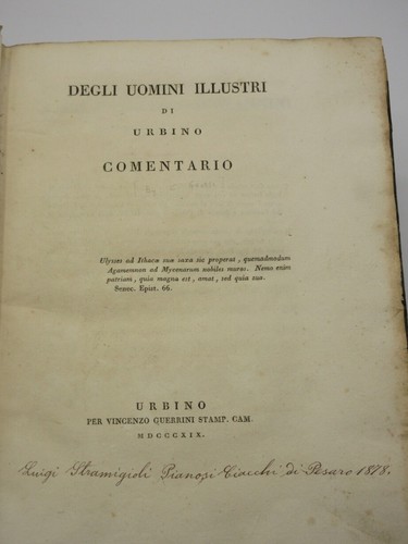 Berühmte Männer von Urbino Kommentar GROSSI 1819 1st Ed Vellum Binding - Bild 4 von 24