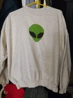 Hanes cotton alien head logo roswell area 51 ufo Xl 46-48 pull over sweater