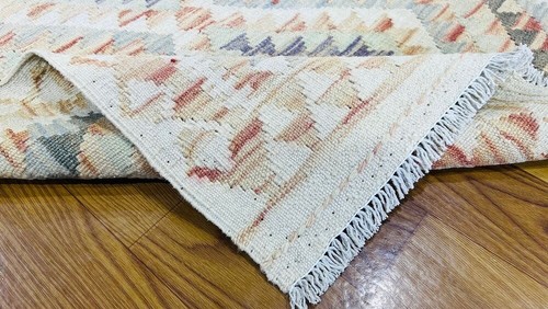 Alfombras de colección antiguas afganas nómadas genuinas hechas a mano de lana Kilim 80x201 cm - Imagen 6 de 8