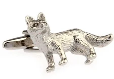 Fox Pair Cufflinks in a Presentation Gift Box & Polishing Cloth