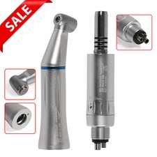 Dental Slow Low Speed Handpiece Push Contra Angle NSK Style Air Motor 4Holes USA
