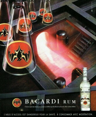 Advertising 1120 2004 Bacardi Rum Superior Bat Emblem