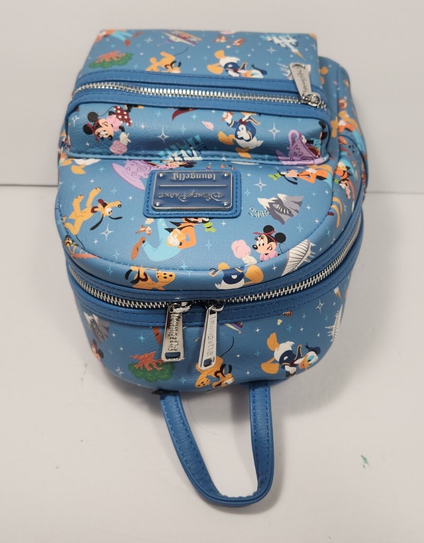 Disney Parks Life Attraction Icons (2020) blue mini backpack RARE NWT 2020 Disney Parks Park Life & Attractions Icons  main image 4