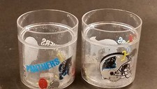 NFL Carolina Panthers 12oz Plastic Tumblers, NEW Lot of 2 