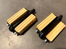 Custom Bicycle Pedals WOOD 1/2" Black Spindle Lowrider Cruiser Bikes
